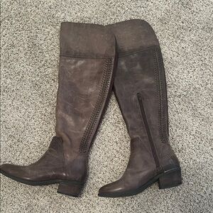 Vince Camuto Brown Knee-High Leather Boots